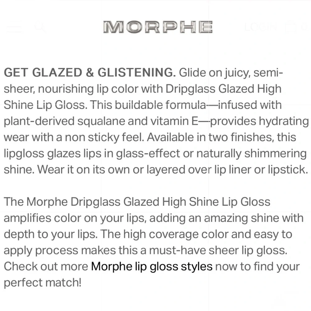 Morphe Dripglass Glazed High Shine Lip Gloss    Frose Bliss